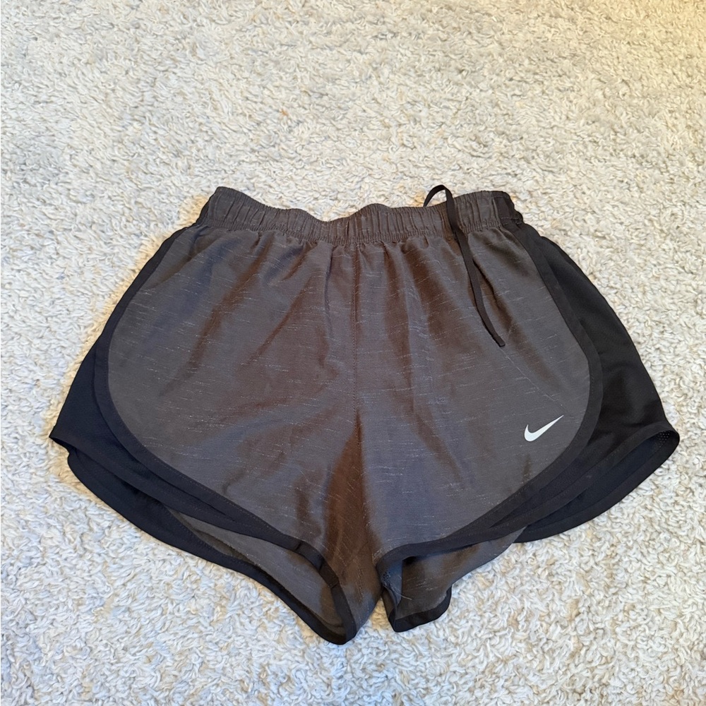 Nike Gray and Black Athletic Shorts Lightweight Design